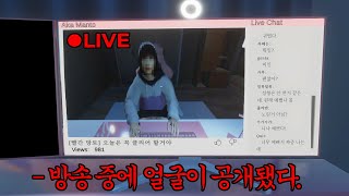 생방송중 실수로 얼굴공개가 됐다..[파라소셜 공포게임]