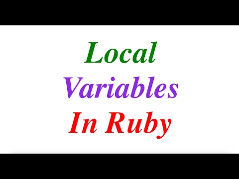 Local variables in Ruby  | Learn Ruby | Programming | Ruby Tutorials