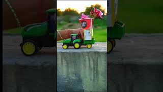 Rc tractor | pulling cold drink trolley 💪💪 #tractor #jcb #shorts