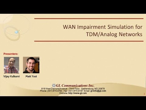 WAN Impairment Simulation for TDM/Analog Networks (Contd..)