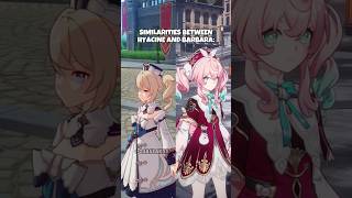 Similarities between hyacine & barbara #genshinimpact #honkai #shorts