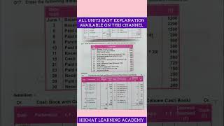BBA sem2 financial Accounting cash book#ytshort  #financialaccounting  #cashbook