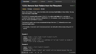 Python | Remove Sub-Folders from the Filesystem | Leetcode 1233 | Dr Fang