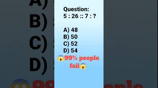 😱99% people fail😱 || reasoning || mathematics #easymathematics  #sscmaths #short  #shortvideo