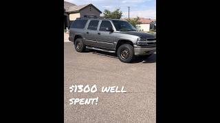 Chevy Suburban Tahoe overland build. $1300 in upgrades! More to come. #veterans #explore