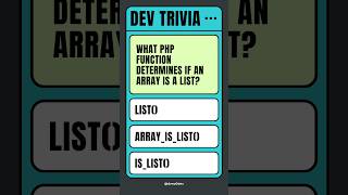 Test your PHP trivia
