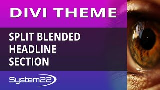 Divi Theme Split Blended Headline Section