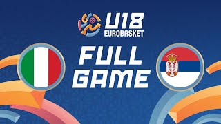 Quarter-Finals | Italy v Serbia | Full Basketball Game | FIBA U18 EuroBasket 2025