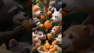 Forbidden Fruit Fried Chicken: Kitty's Trap for Getting Rich #aianimation #funny #ailife #cat