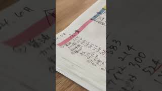 手書き家計簿ルーティン / 家計簿のつけ方 / #家計簿 #手書き文字 #shorts