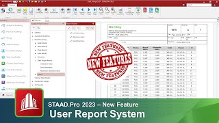 STAAD.Pro 2023 - User Report System
