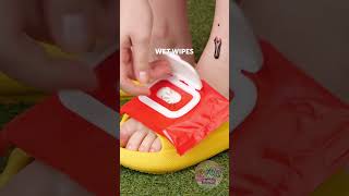 No need to chase wipes anymore—genius slippers got you covered🧼🥿 #lifehack