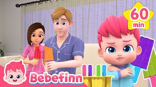 [1HOUR] Yes Papa, Yes Mama! What Is Bebefinn Eating Now? 🌝 🍪 | Nursery Rhymes for Kids