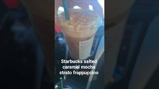 Starbucks salted caramel mocha strato frappuccino @starbucks #Starbucks #frappuccino #shorts