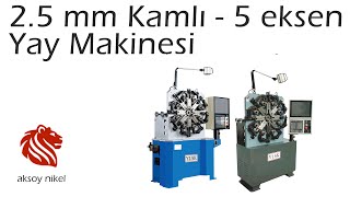 YLSK 25   /  2.5 mm Kamlı 5 eksen CNC Yay Makinesi / Aksoy Nikel  #yay #yay makinesi #yay form