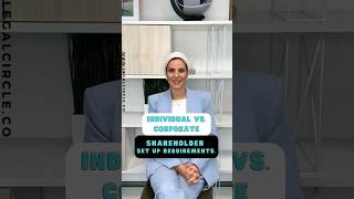 Individual Vs Corporate Shareholder set up Requirements