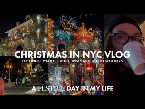 A realistic living in NYC vlog |  Dyker Heights Christmas Lights, Exploring Alone, Day in my Life