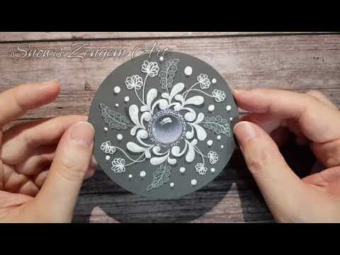 #Zentangle Gem 禪繞寶石,淡淡的粉色好舒心!
