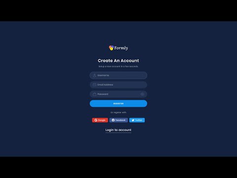 Login Form in HTML & CSS
