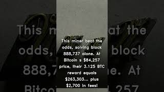 $266K Bitcoin Miracle: Solo Miner Beeps Mining Pools!