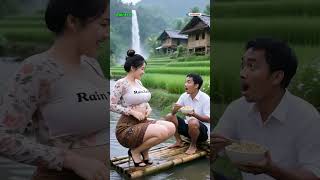 Heavy Rain in the River at Villagelife🌧️Soothing Rain Sounds and River for better sleep #rain #asmr