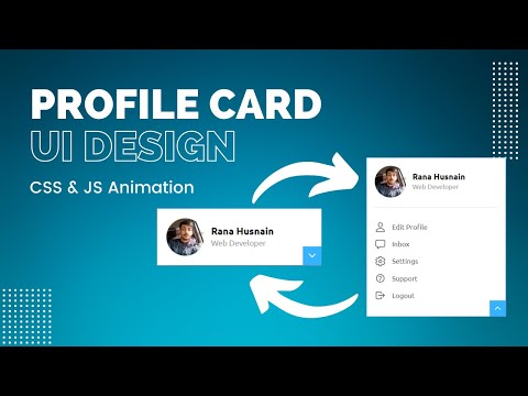 Profile Card UI Design | CSS & JS Animation