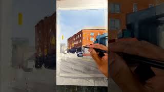 1000 painting challenge no.241 #firstdayofspring #spring #springseason #season   #torontoart #shorts