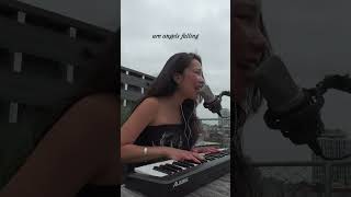 channeling my voice thru a vocoder I play on keys 🎤🎹 JVNA - Angels Falling #vocoder #singer