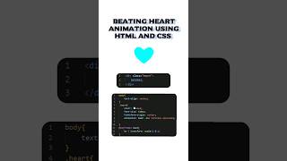 how to create beating heart animation using html and css #shorts #short #html