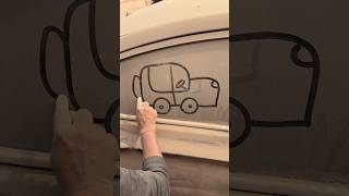 Car drawing easy trick 😦 #challenge #shorts