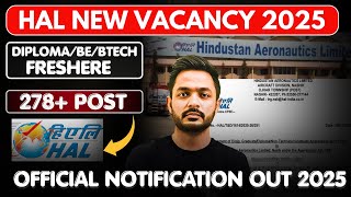 HAL New Vacancy 2025 | All Branches | HAL Recruitment 2025 | HAL Notification 2025 | HAL Job Vacancy