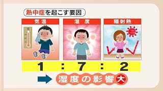 実は「湿度」が最大の要因！梅雨時も熱中症に注意を　対策のポイントは朝食と早めの水分補給　運動2～3時間前に水分を
