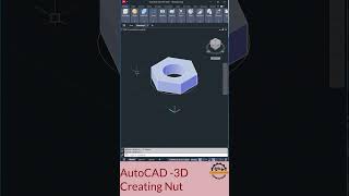 Nut Design in AutoCAD 3D | Quick Tutorial #autocad3d #cadd_engineer #NutDesign #shorts #autocadtips