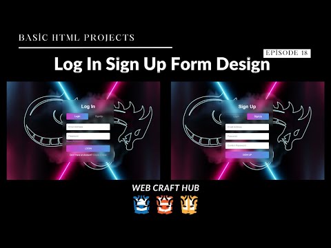 Create a Modern Login and Signup Form Design