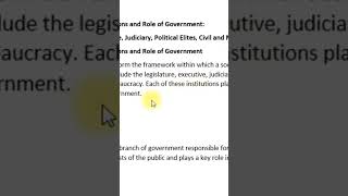 Political institution and role of governments #csspms #cssexams #upsc