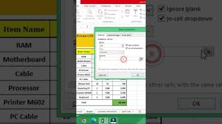 drop down list in ms excel , excel drop-down list #excel #msexcel #dropdown #dropdownlist