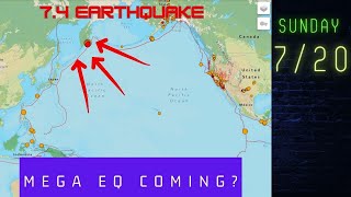 7.4 Earthquake with unusually large aftershock sequence Kuril-Kamchatka Trench. Sunday 7/20