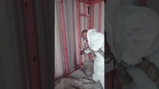 Closed-Cell Spray Foam: Real-Time Application Showcase #diy #energyefficienthomes #insulation