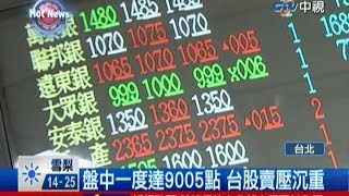 中視新聞》台股攻盤9千點 賣壓沉重上下來回