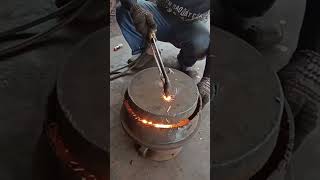 Gas iron cutting tips of Vietnamese people #gascutting #cokhi #shorts