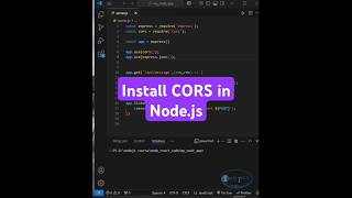 Install CORS in Node.js?How to install CORS in Node.js #infysky #razorpay #shorts #shortvideo #viral