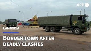 Cambodian town Samraong after deadly border clashes with Thailand | AFP