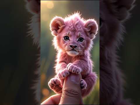 Cute Baby and Animal Pink #ai #animals #cute #shorts