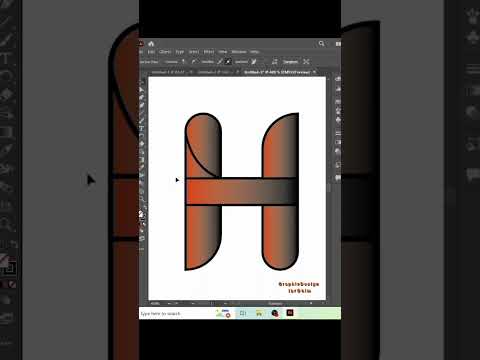 How to H word letter design / graphic logo design / #short #shorts @ibofficial11