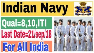 Indian navy ,10 pass,All India candidate can apply,#Defence job