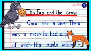 5 Line moral story in English| The crow and the fox | Short moral stories