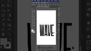 Эффект волнистого текста в Adobe Illustrator #texteffect #wave #adobeillustrator #tutorial #shorts