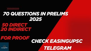 70 Questions Came from Easing UPSC Test Series in UPSC Prelims 2025! #upsc #ias