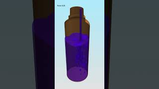 CFD simulation of Filling a Water Bottle using interFoam k-OmegaSST #openfoam #cfd #simulation