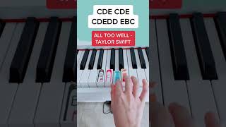 All Too Well - Taylor Swift (Piano Tutorial) #easypianotutorial #pianobeginner #alltoowell